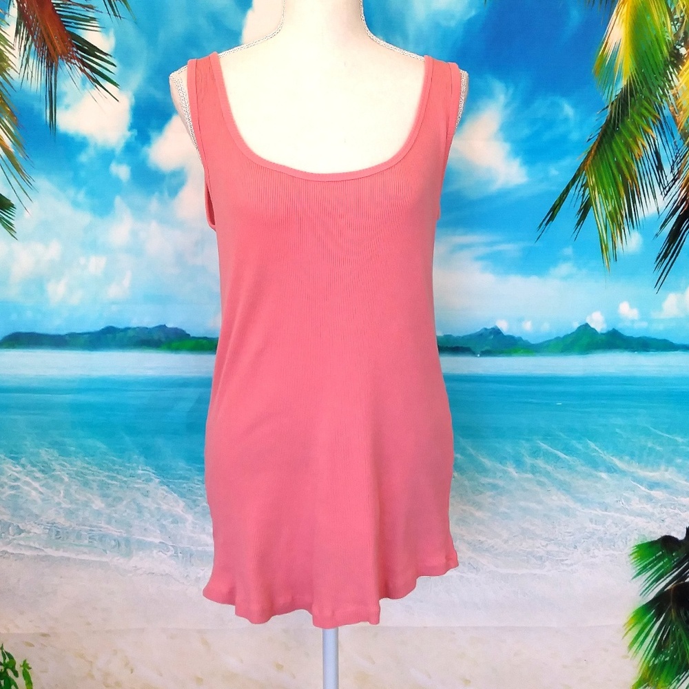 Bath & Body Works Pink Ribbed Tank L/XL